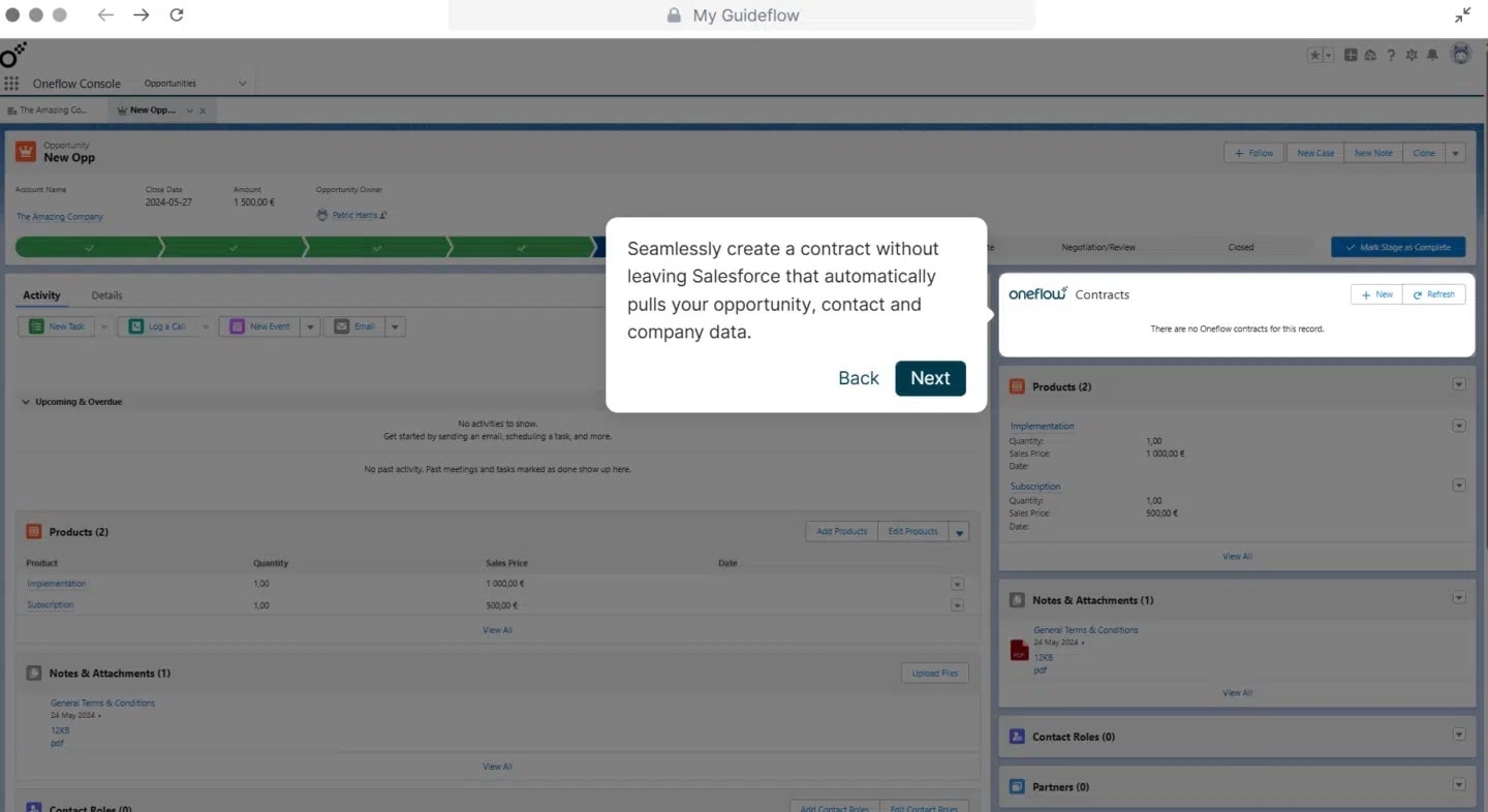 Oneflow documentenbeheer integratie