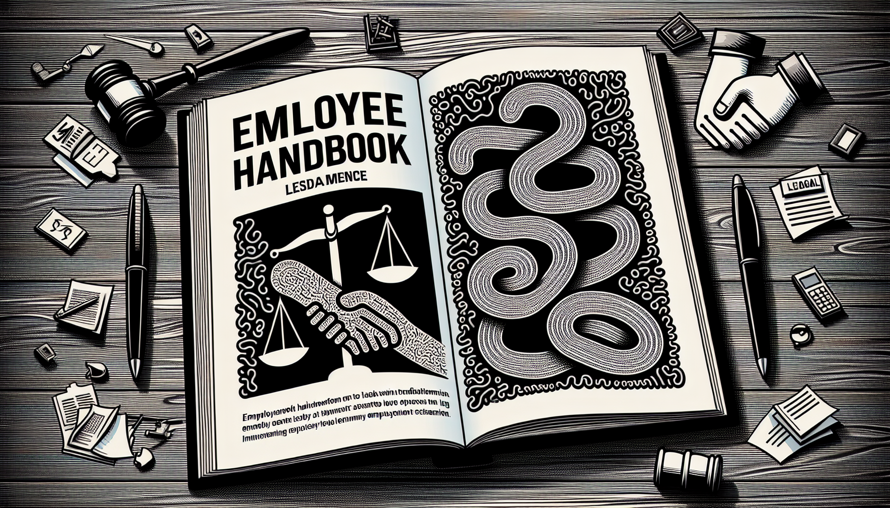 Legal disclaimer in an employee handbook