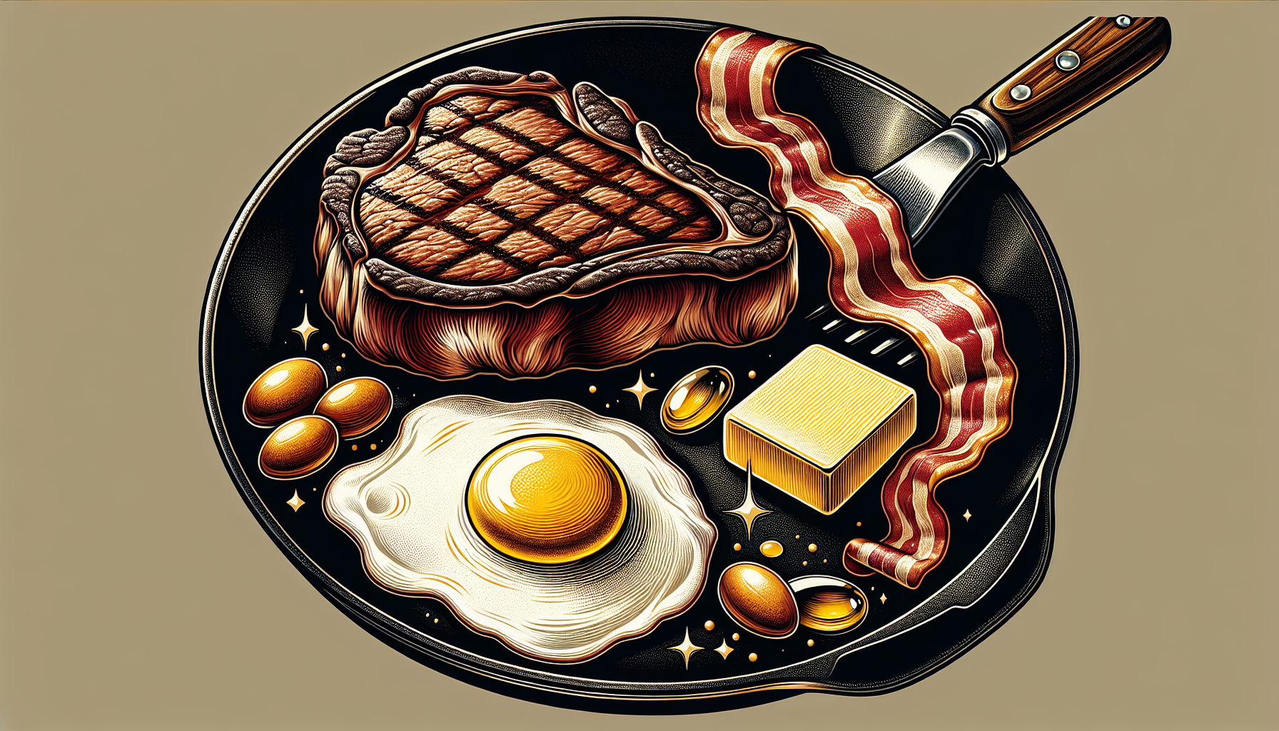 Illustration of high-quality protein and healthy fats