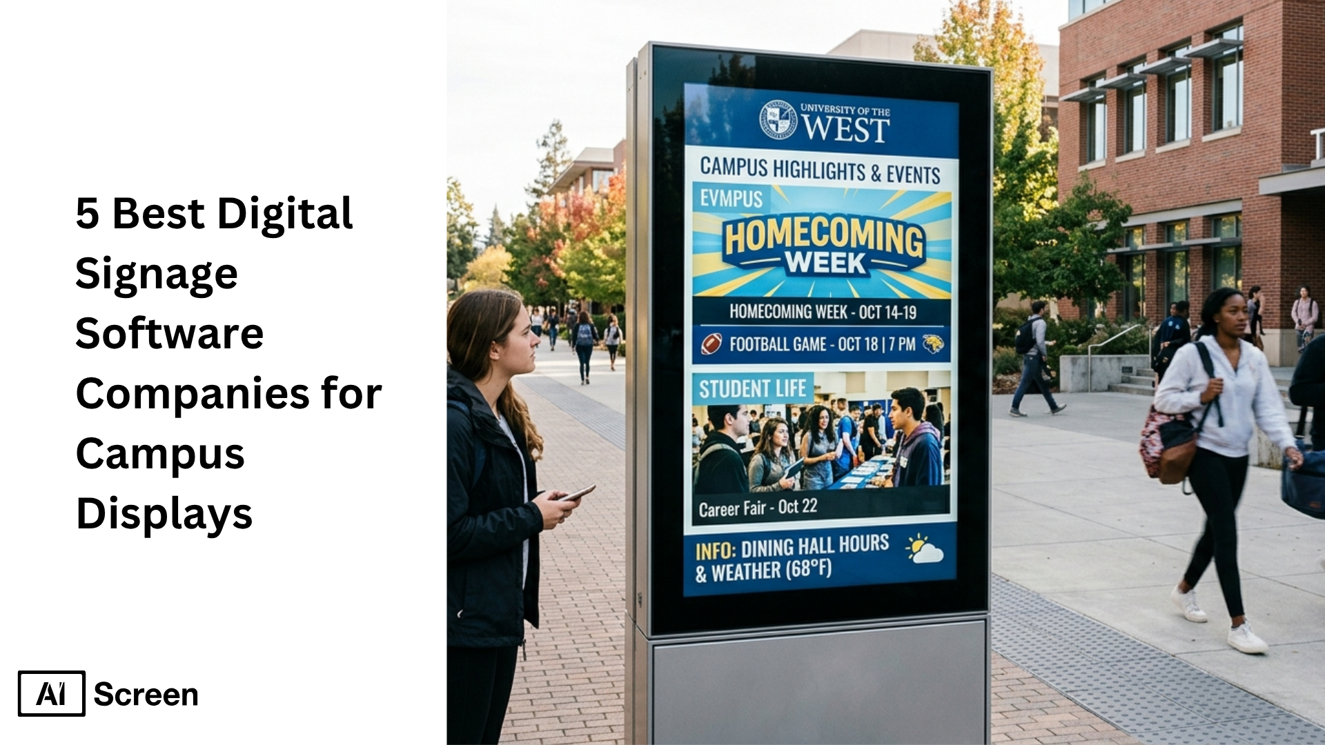 digital signage solution for campus communication
