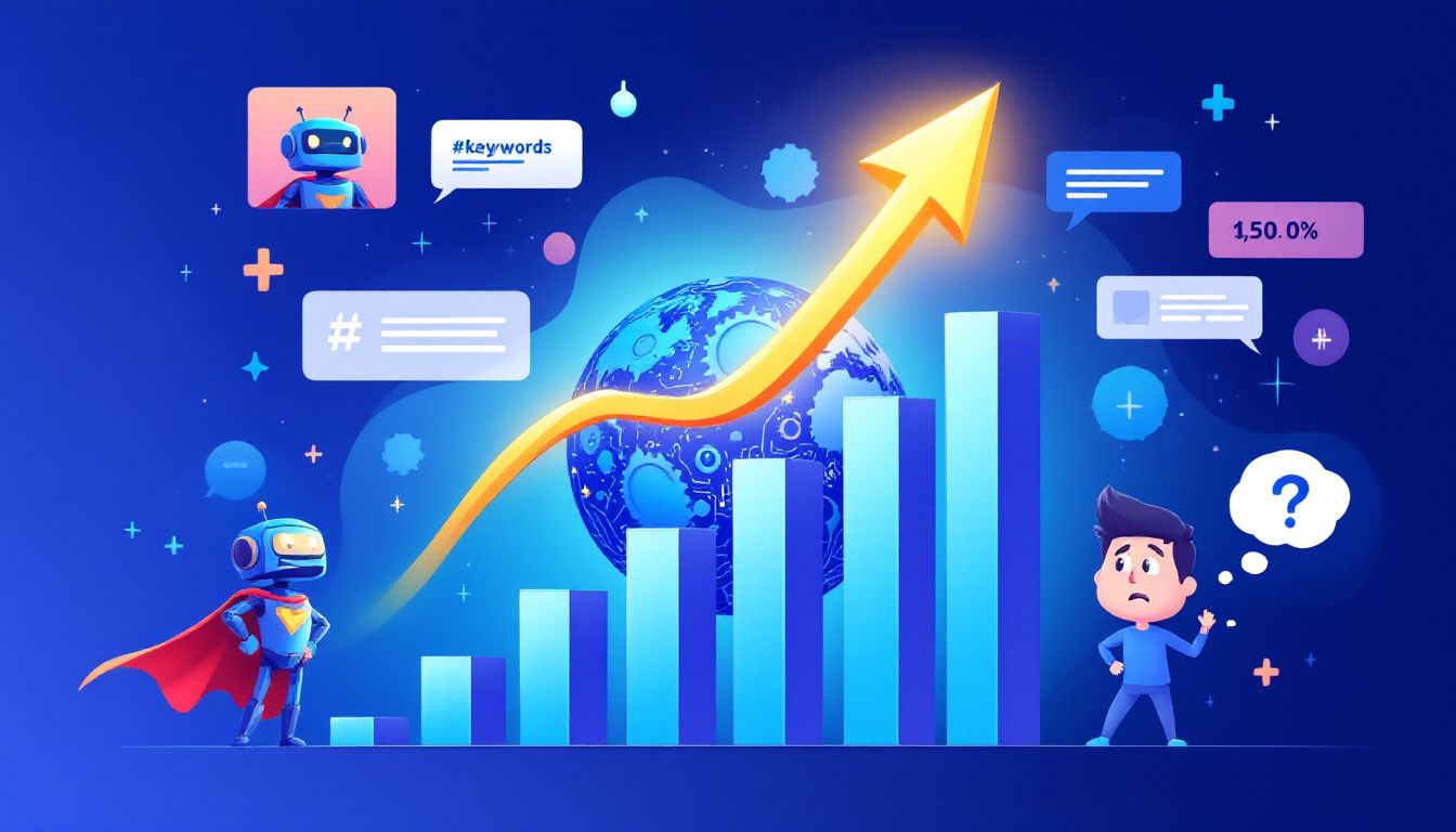 A chart depicting higher search engine rankings resulting from strong SEO efforts.