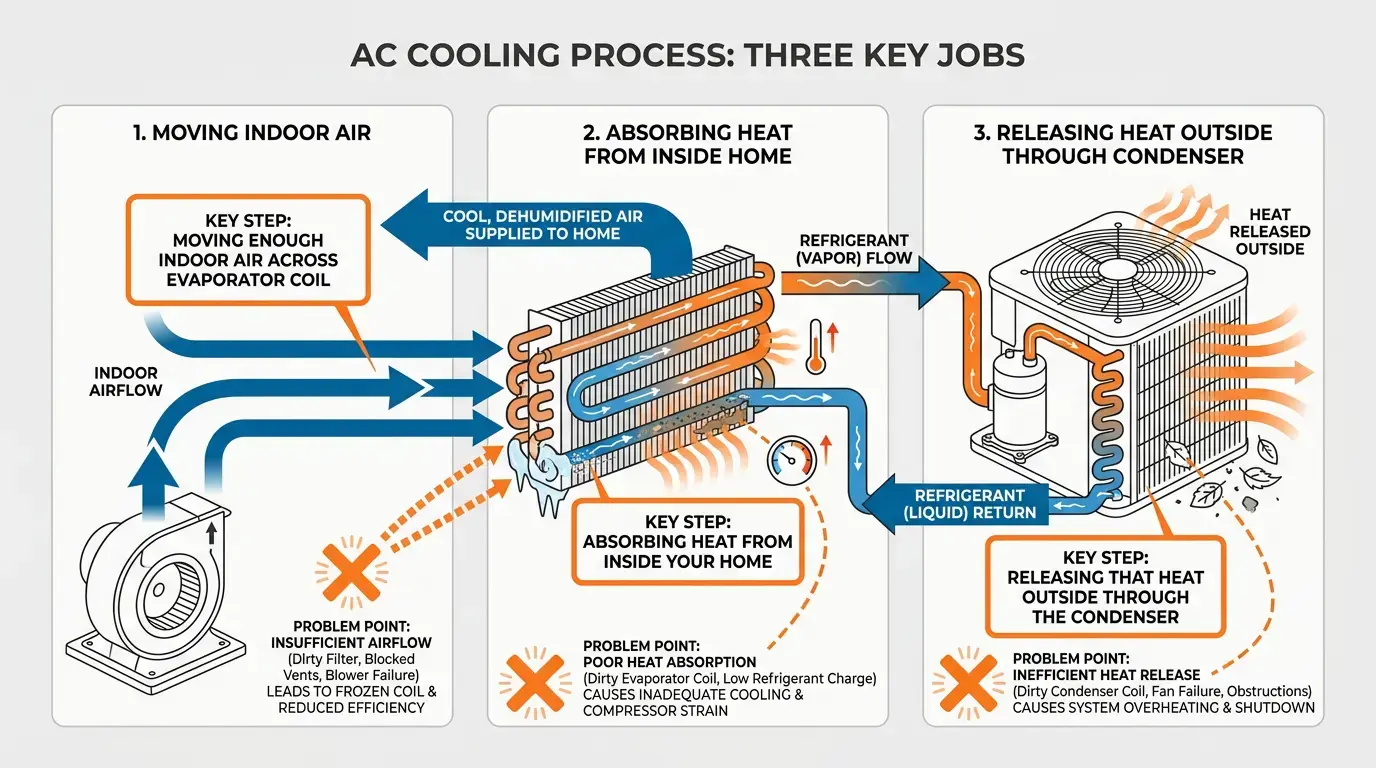 AC Running Without Real Cooling