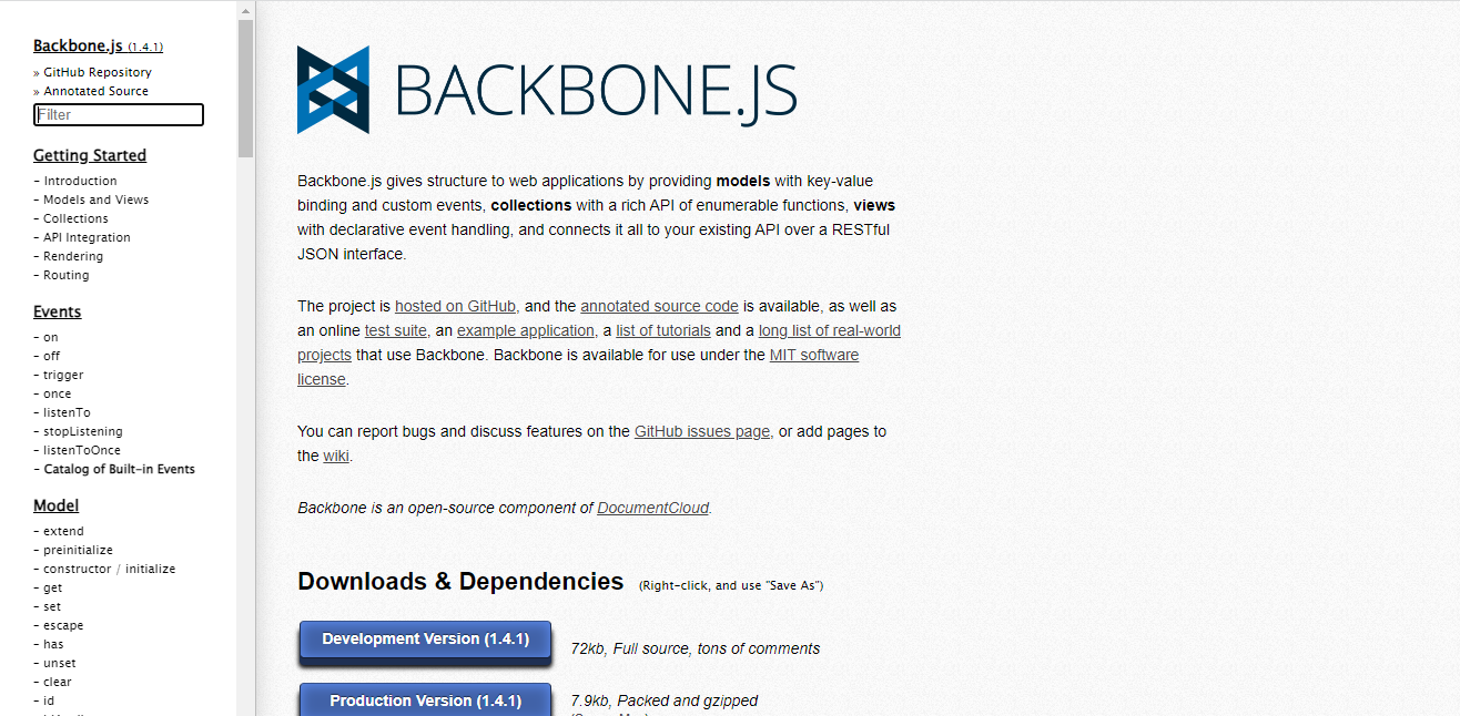 backbone js UI framework to create dynamic web apps