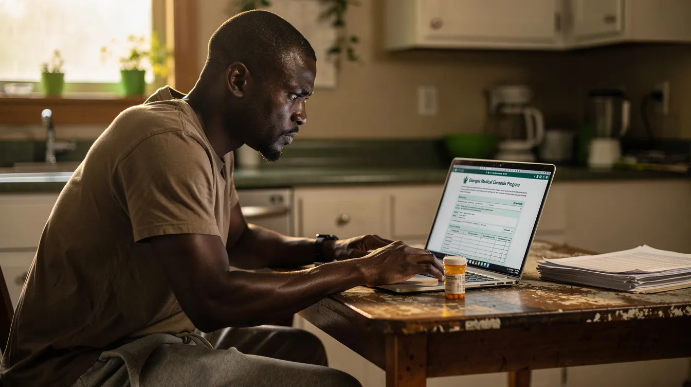 Adult preparing for an online medical consultation