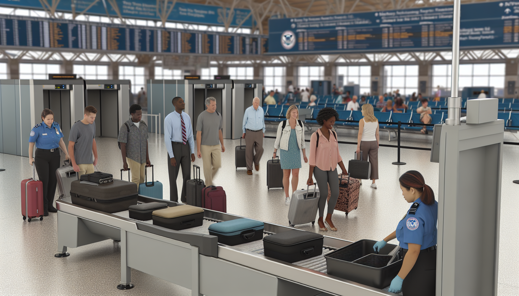 TSA Security Checkpoint at Newark Airport