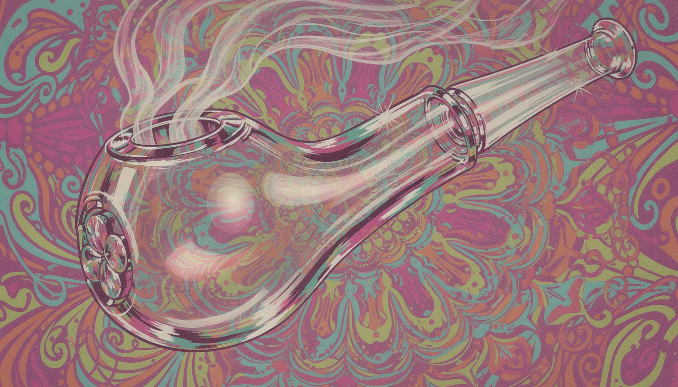 Eine glasklare Glaspfeife, die ein intensives Raucherlebnis ermöglicht.