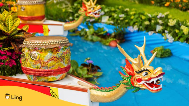 Dragon boat for Chinese dragon boat festival