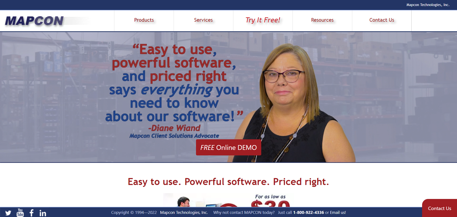 MAPCON main page