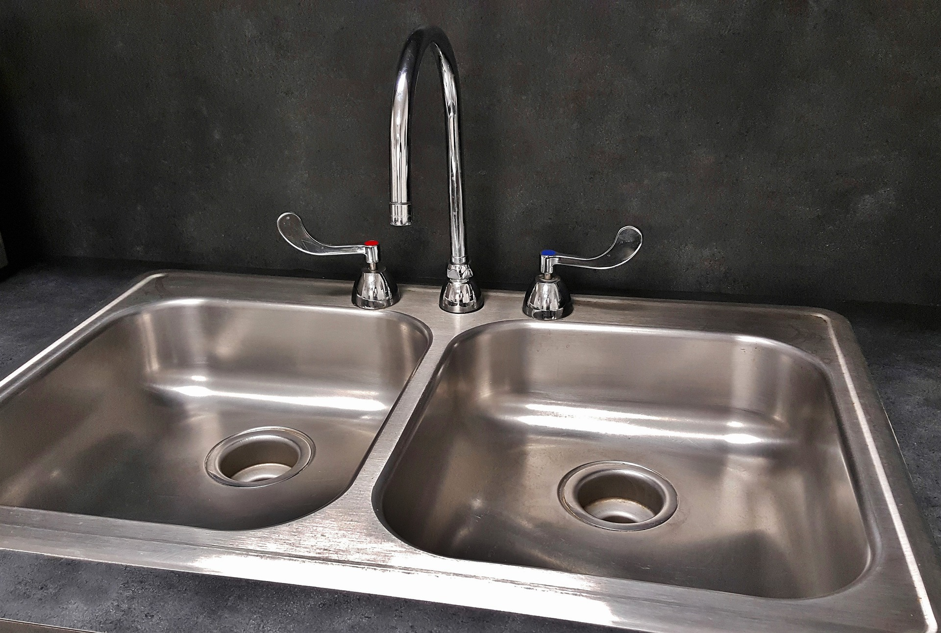 newly installed kitchen tap