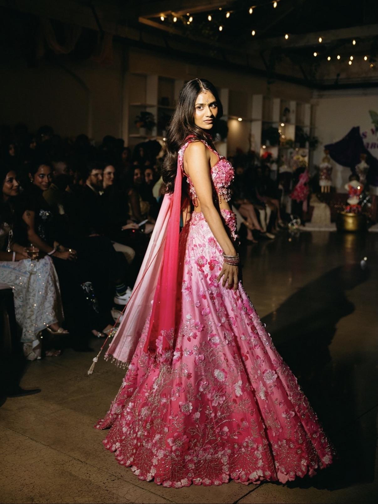 This piece is sold out after appearing on a runway in New York City, worn by Aviva Mehta.