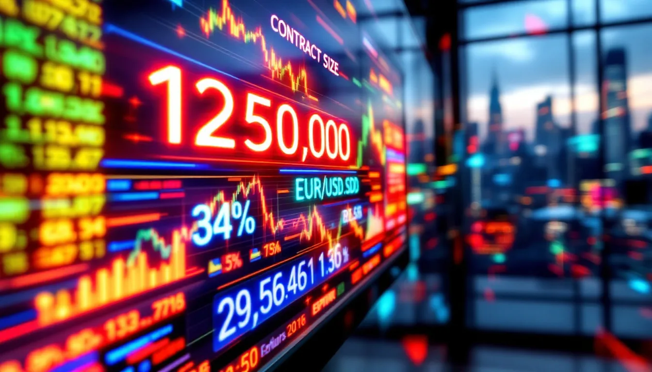 Visual representation of euro fx futures contract specifications.