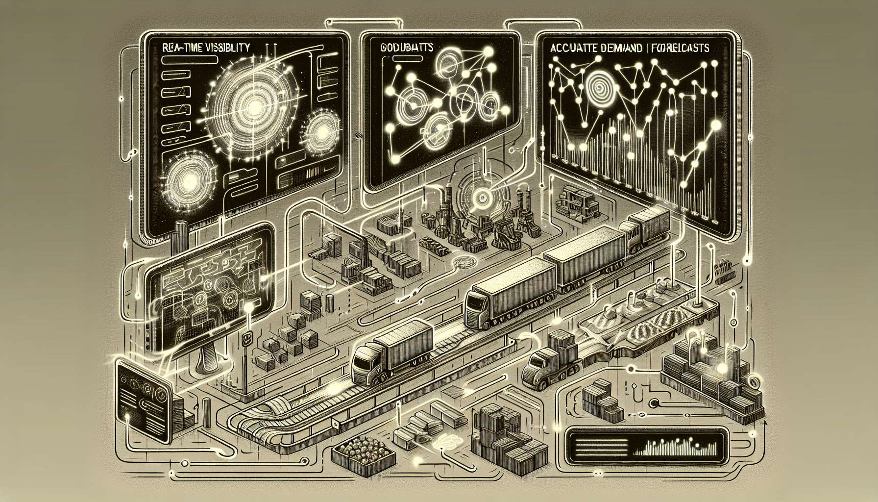 Illustration of streamlined supply chains