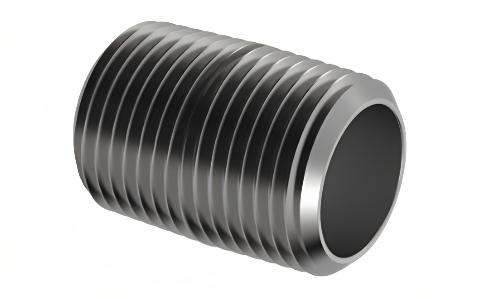 Efficiently connect fittings in tight spaces with short-length close nipple, ideal for plumbing systems with limited space availability - Explore our MPT covered options now.