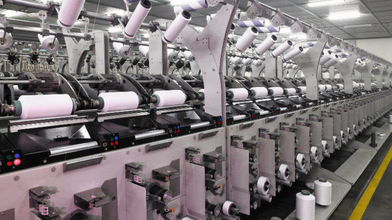 A large machine that is used to make yarn