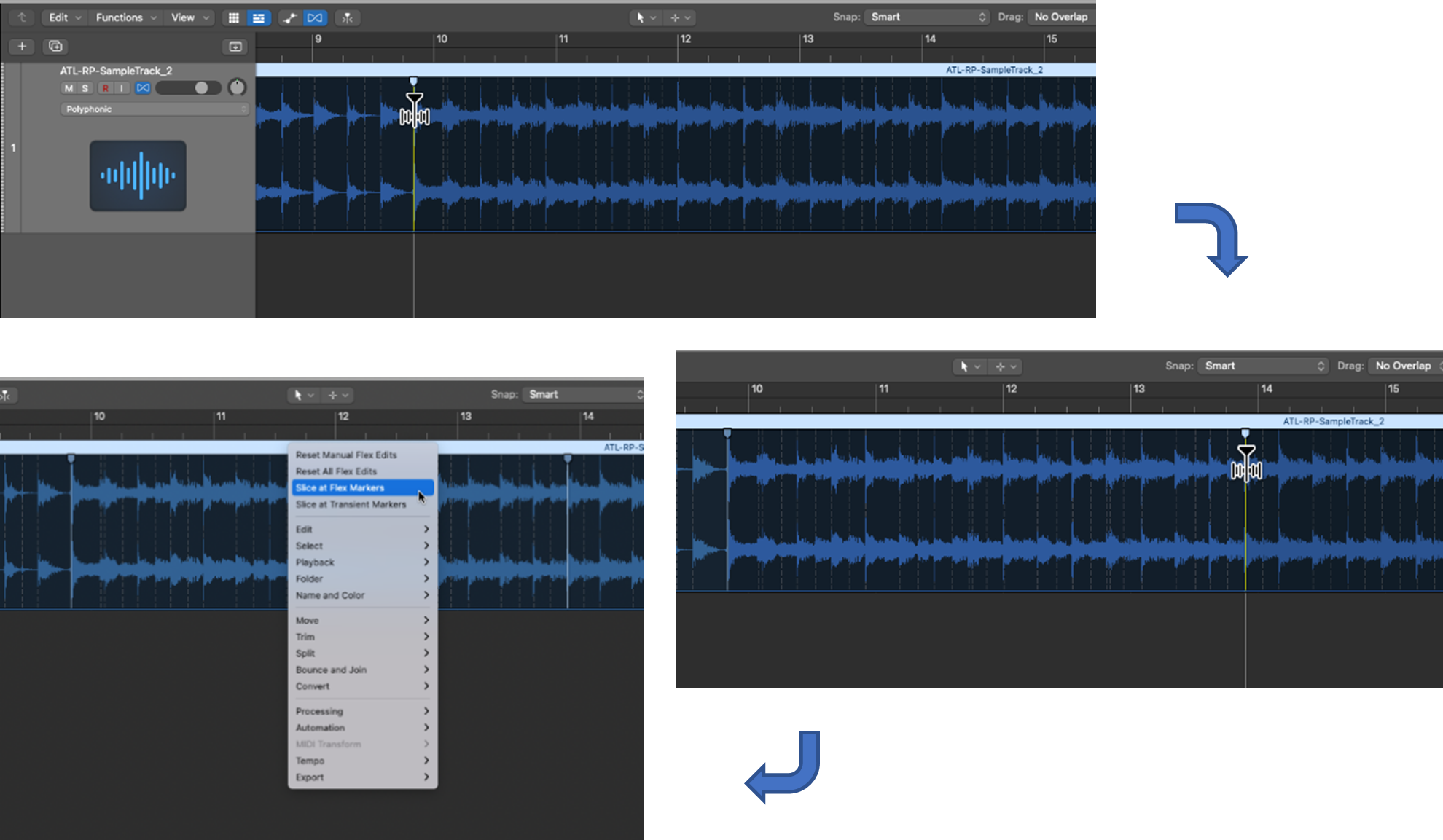 Select and trim to create a loop