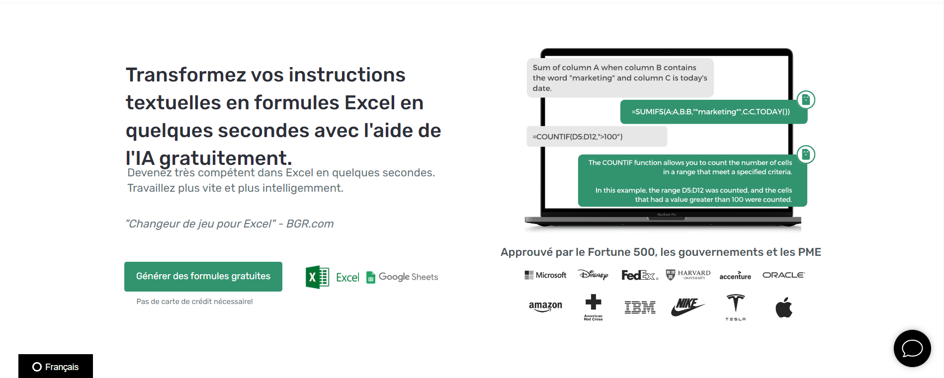 ExcelFourmulatBot - IA pour formule excel