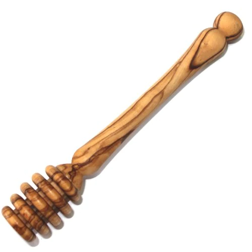 Olive wood honey dipper