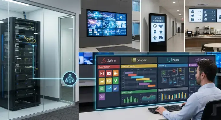 On-Premise Vs. Cloud-Based Digital Signage Software (2026 Guide) 7 on-premises digital signage software