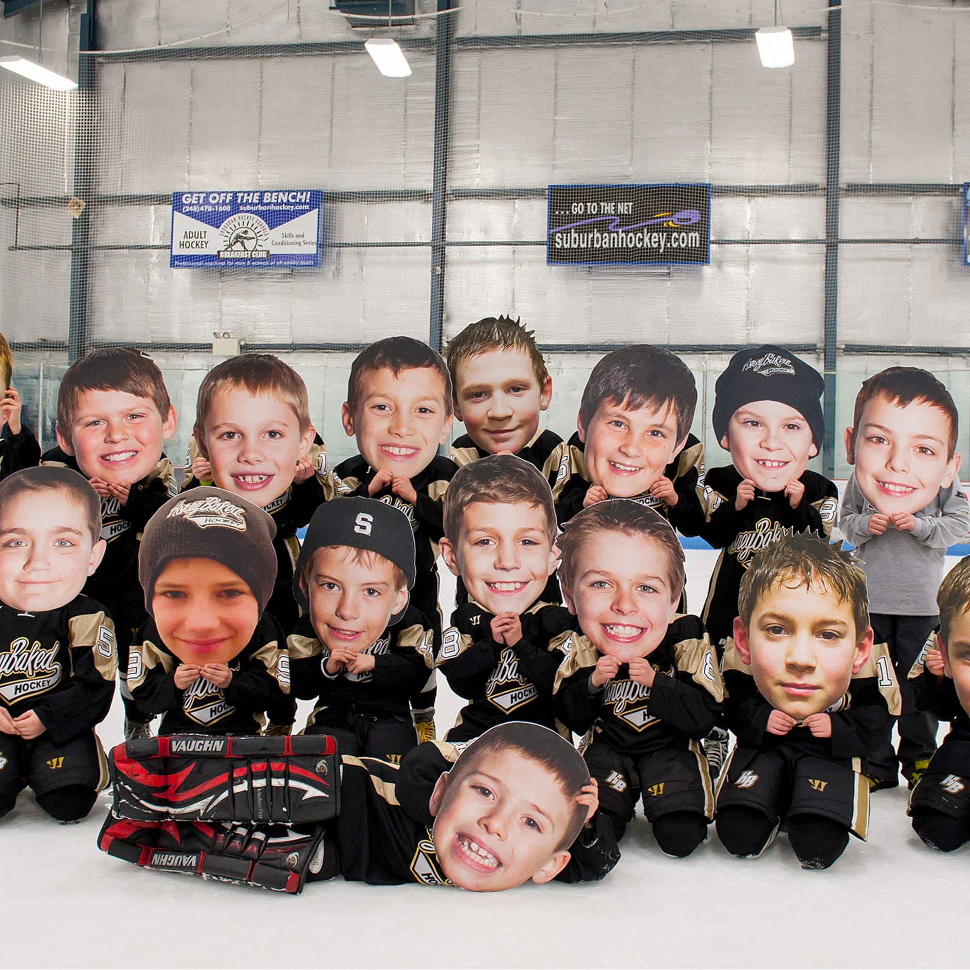 Fun gifts for swimmers include big head cutouts - you can purchase or make your own!