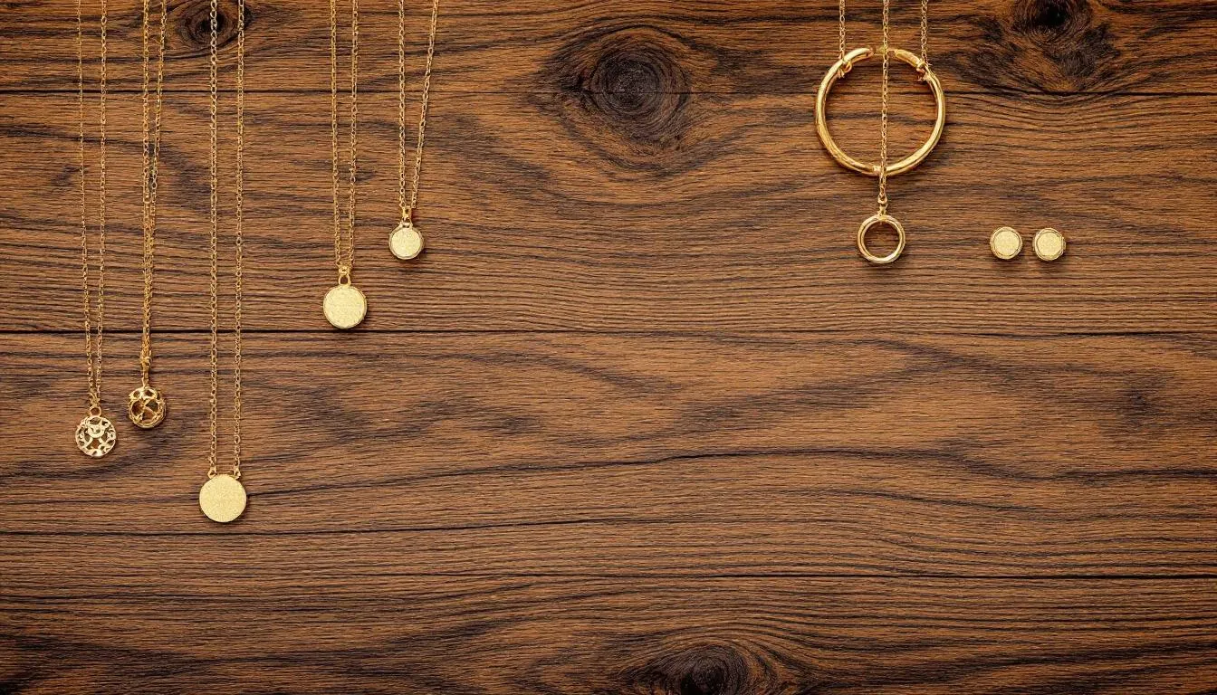 This image showcases a collection of exquisite gold-plated jewellery pieces, including elegant hoop earrings, stunning pendant necklaces, and stylish stacking rings, all designed to elevate everyday wear. The craftsmanship highlights the luxurious shine of gold and the quality of materials like sterling silver and cubic zirconia, making each piece a timeless addition to any jewellery collection.