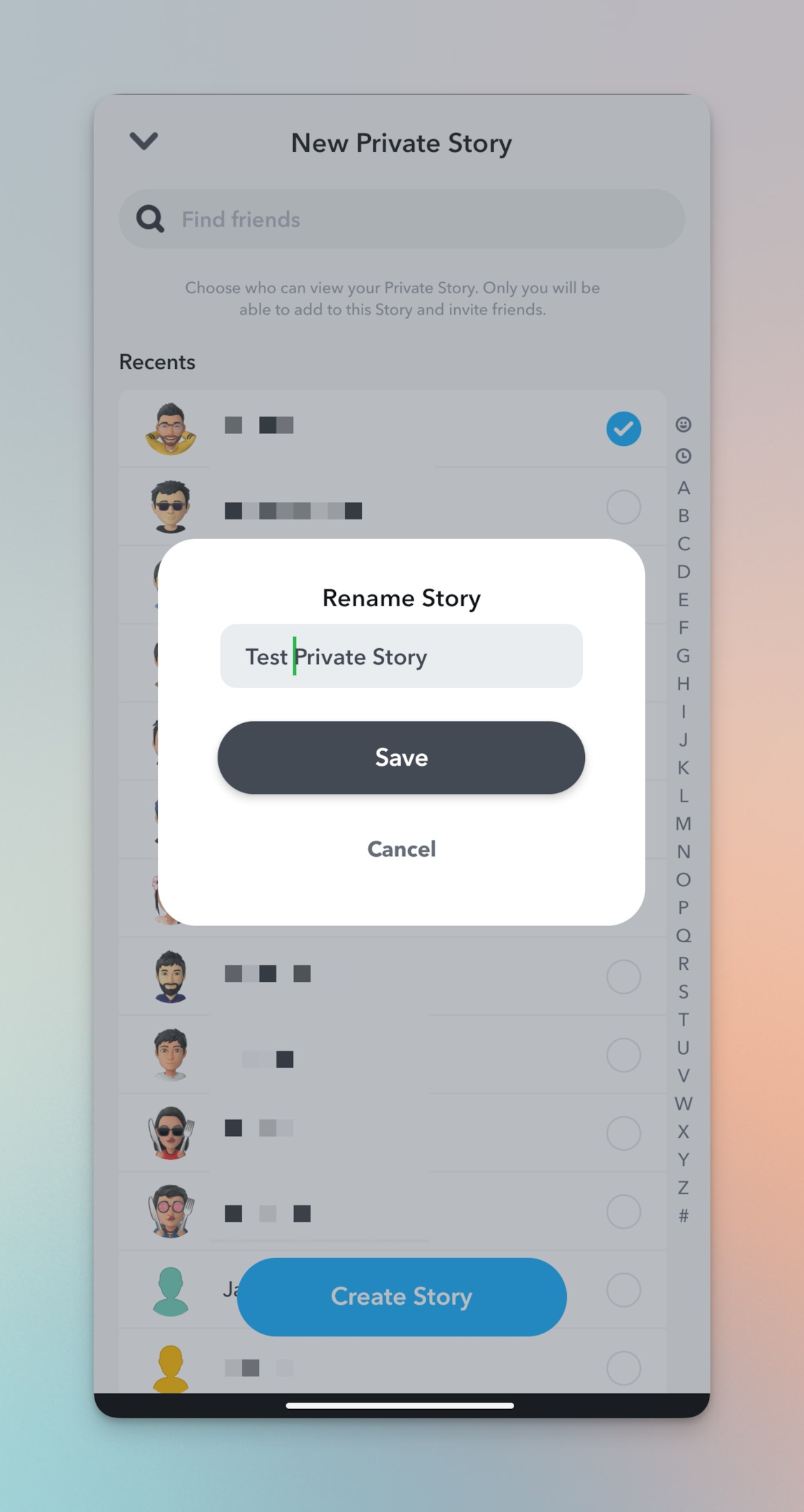 Remote.tools shows how to rename a private story. Tap rename story to rename story multiple times.