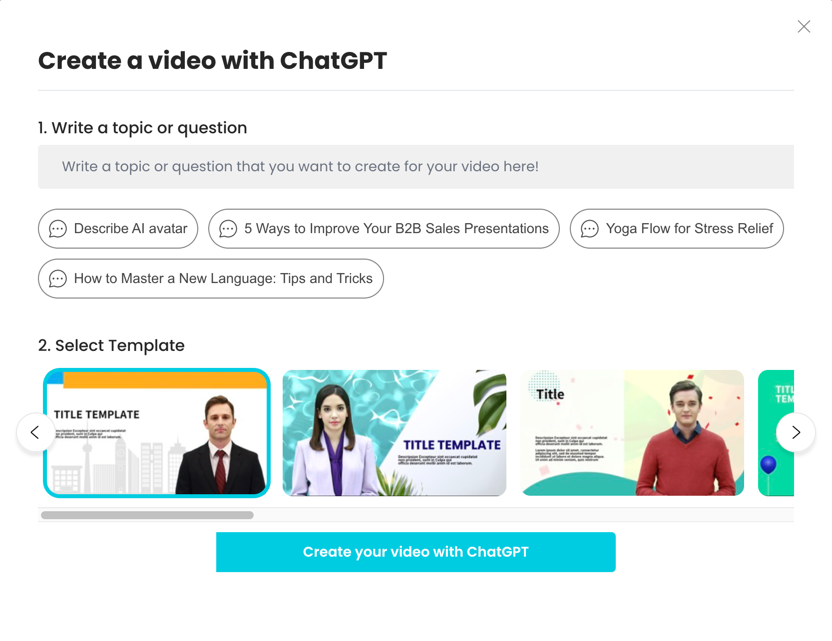 ChatGPT video feature