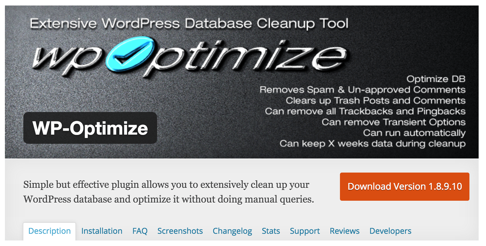 WP Optimize Plugin for wordpress- Cache Plugin for WordPress