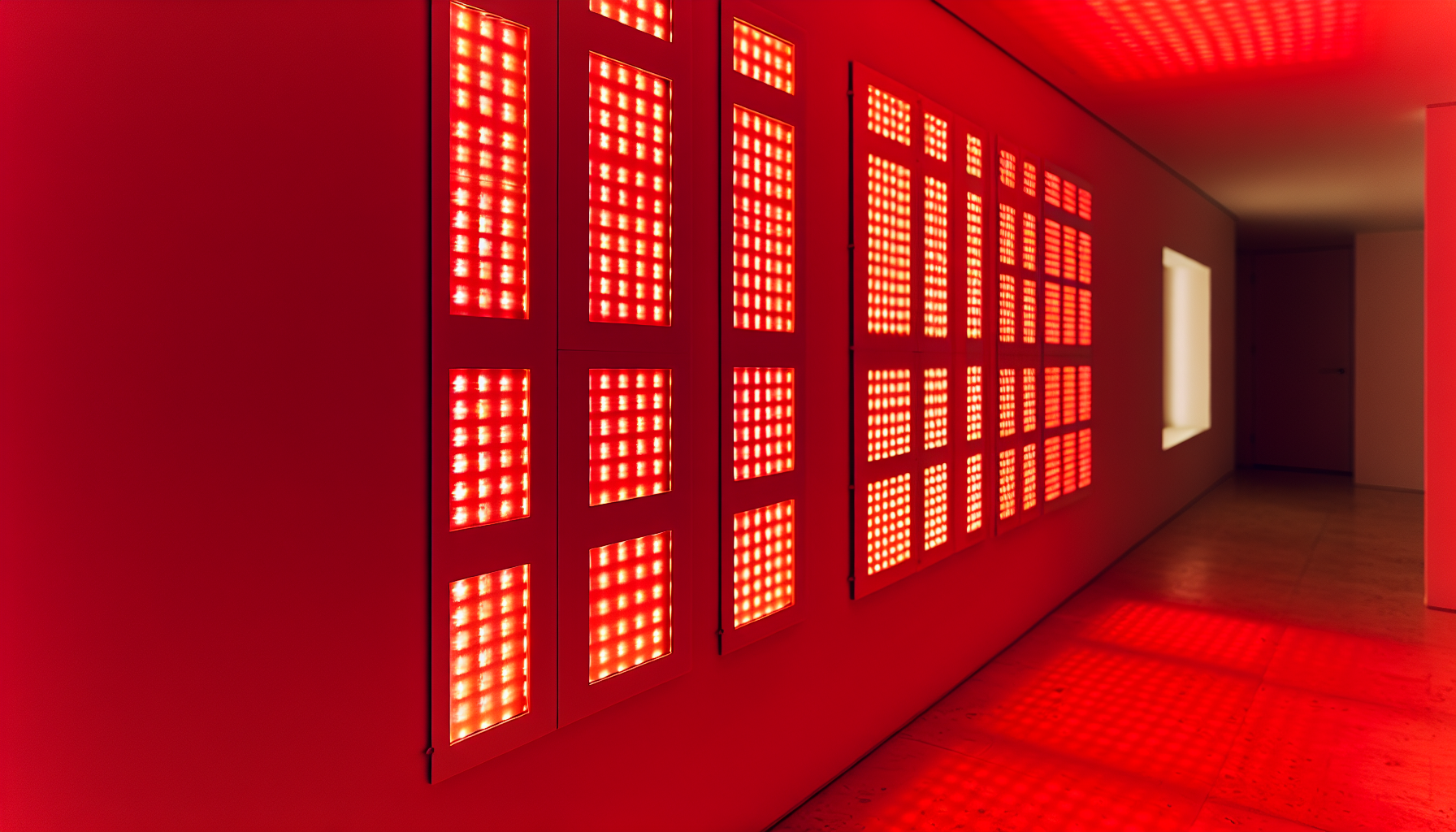 Red light therapy panels used for enhancing wellness