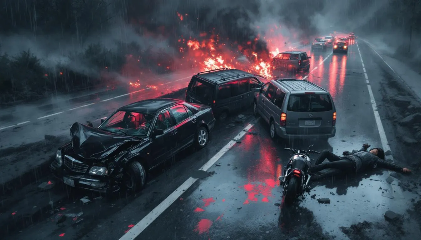 An illustration depicting various types of car accidents, highlighting the importance of car accident cases.
