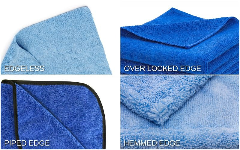 Microfiber Towel Edge Options