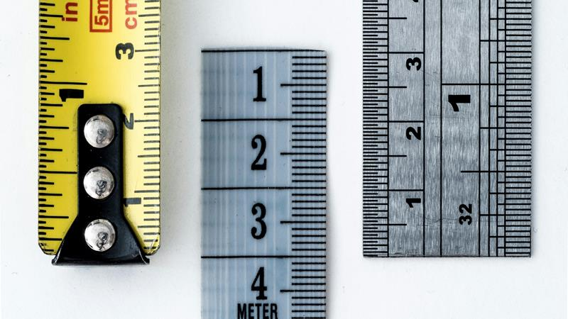 Three length measuring tools