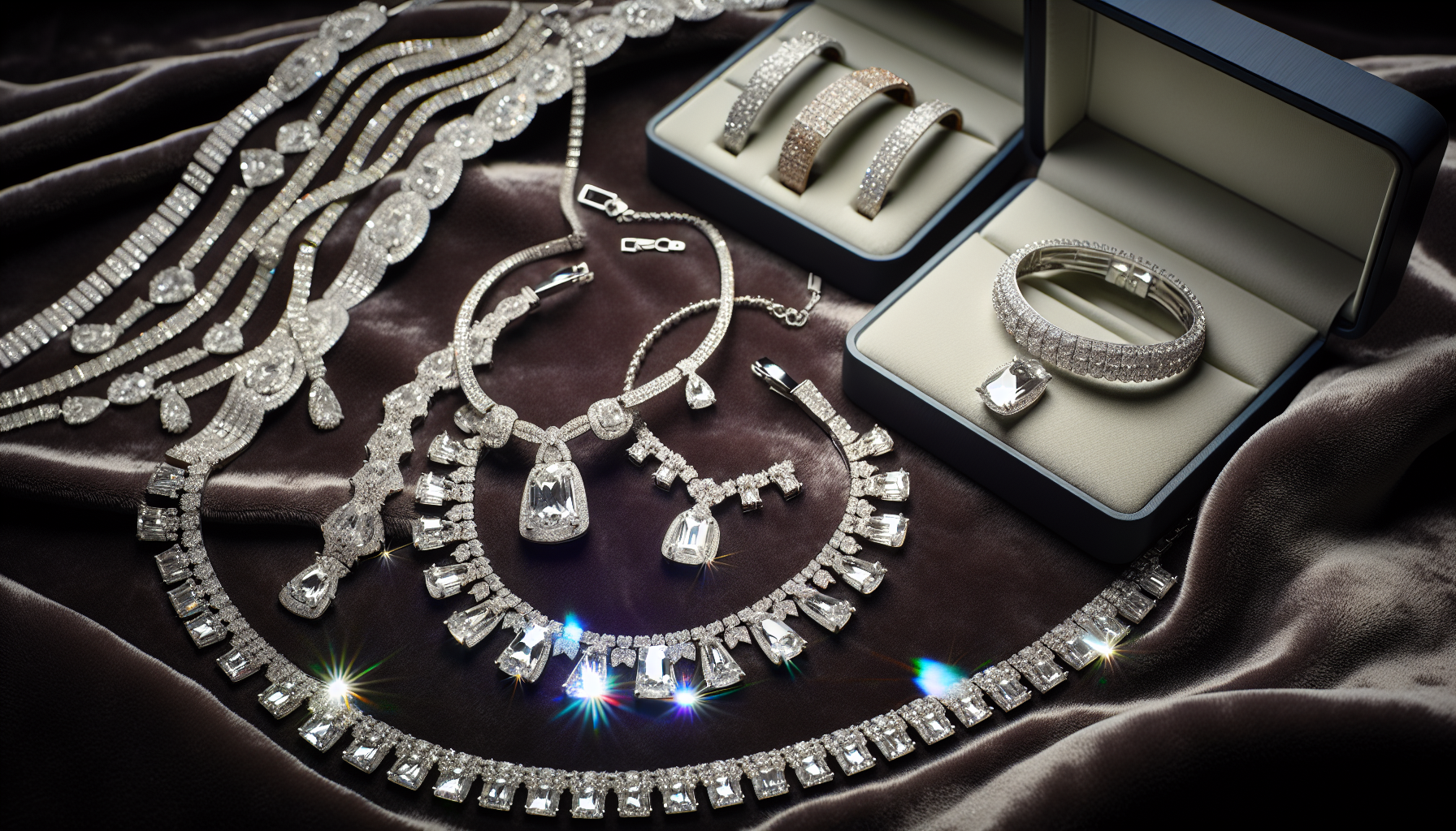 Sparkling diamond necklaces and bracelets for gifting