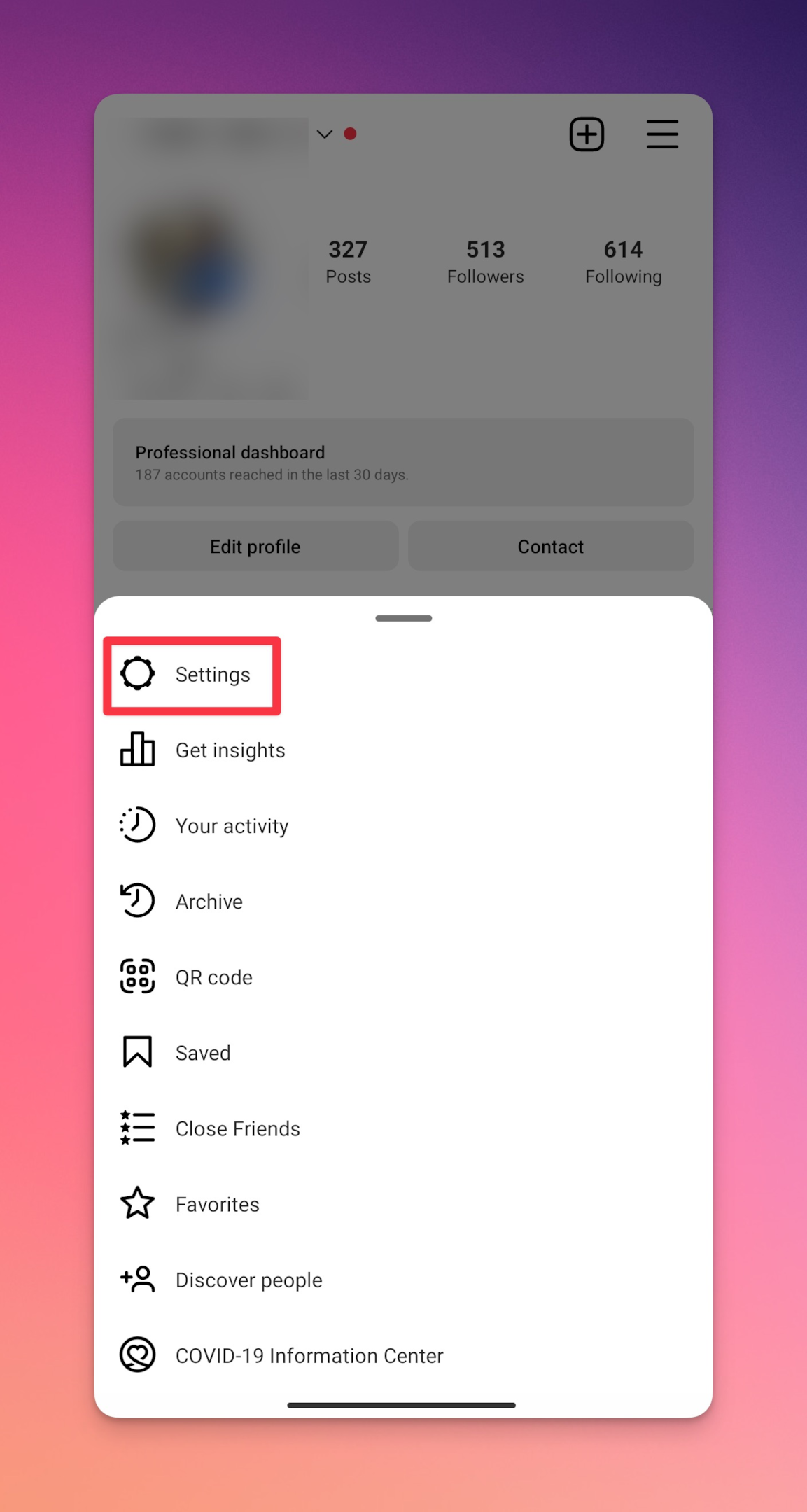 Remote.tools shows to tap on Settings to view reports against your profile