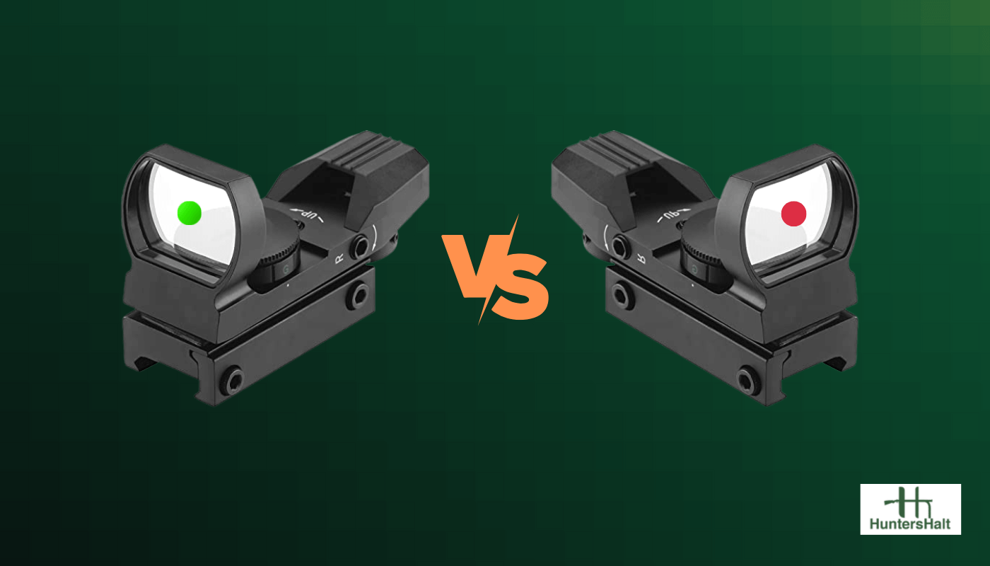comparing green dot and red dot sight