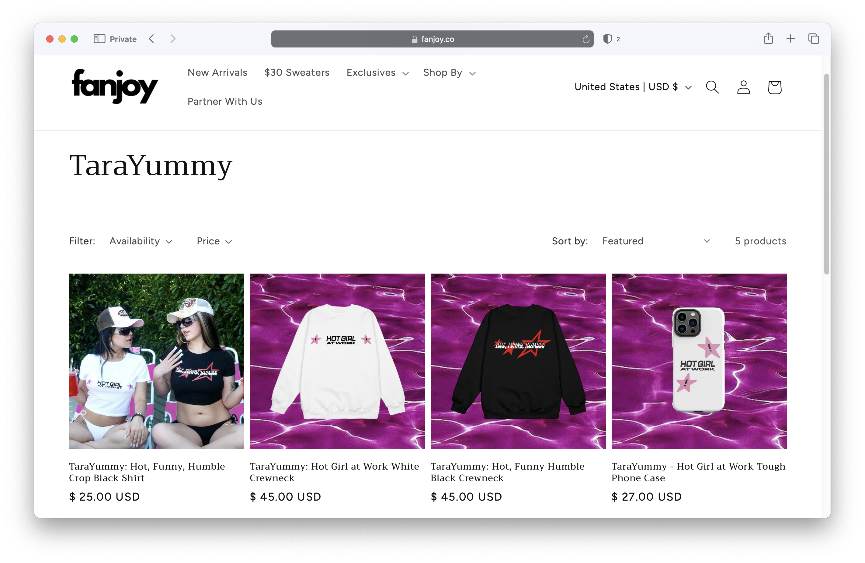Tarayummy Fanjoy Merch