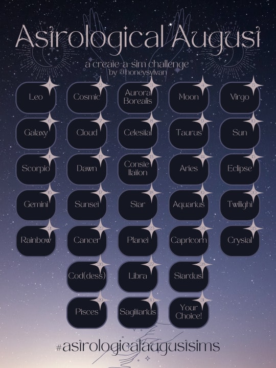 Astrological August CAS Challenge
