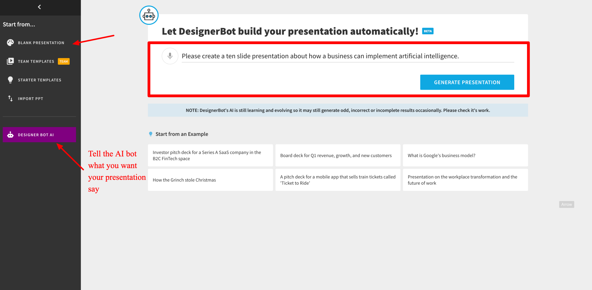 presentation software ai