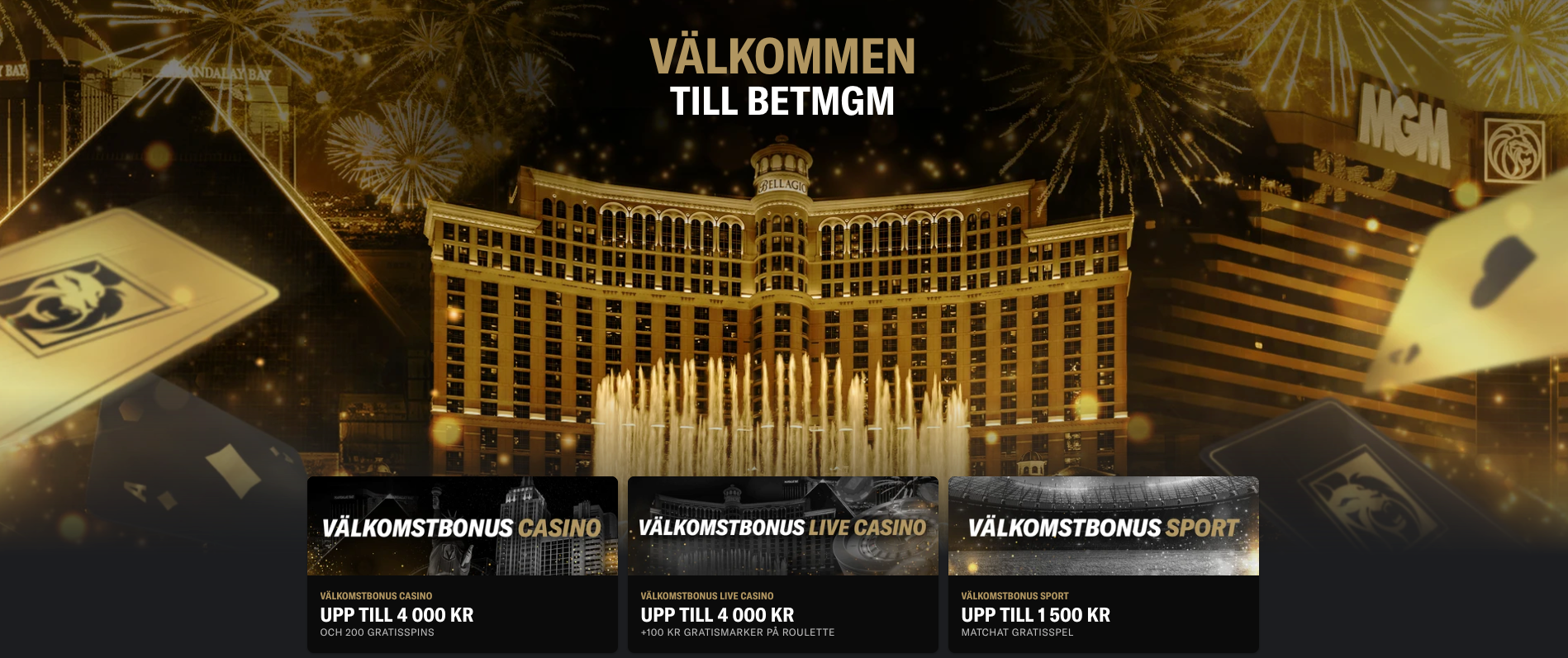 BetMGM ny bettingsida och casino med höga odds