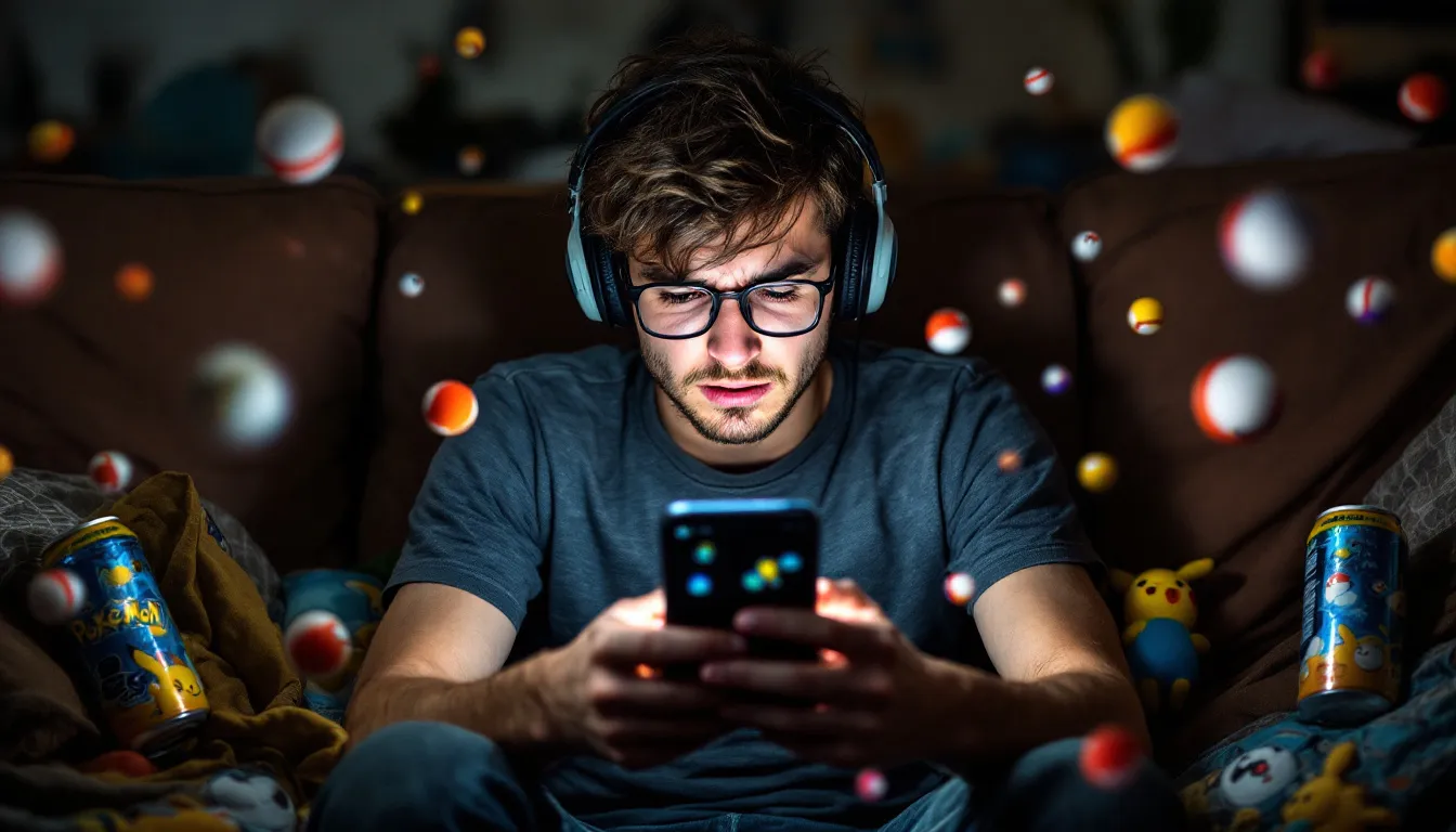 Ein Spieler, der frustriert über die Pay-to-Win-Mechanik von Pokémon Go ist.