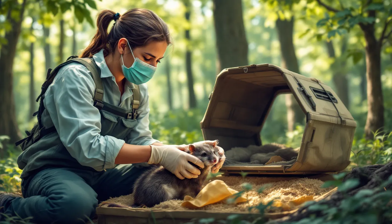 Best practices for humane wildlife relocation are illustrated.