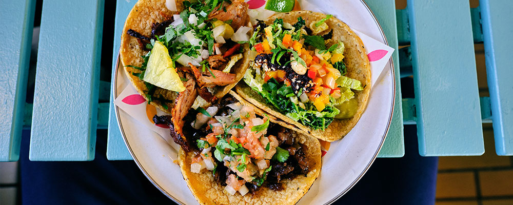 A plate of street tacos in San Antonio, Texas