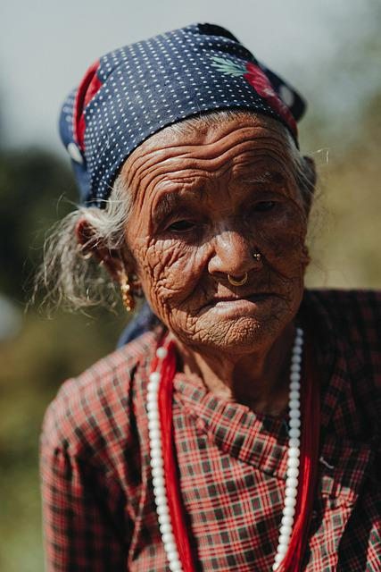 old woman, nepalese, portrait
