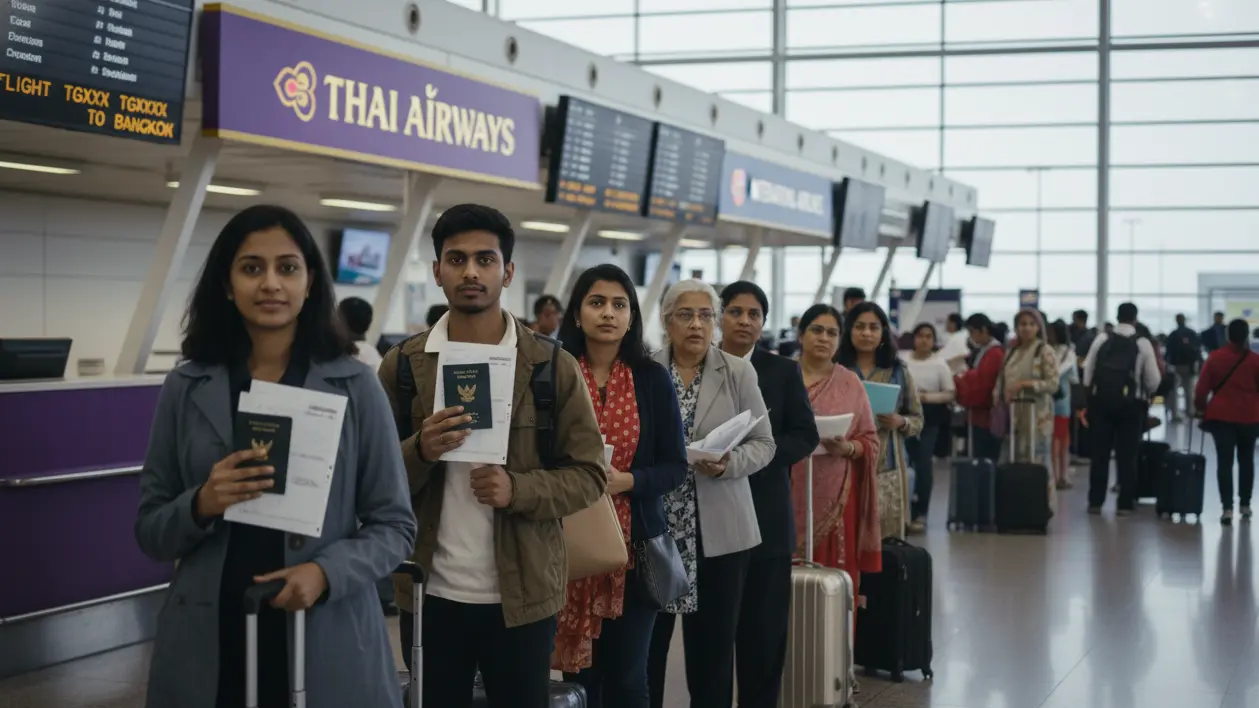 Using a real Thai Airways ticket as a dummy ticket placeholder for visas