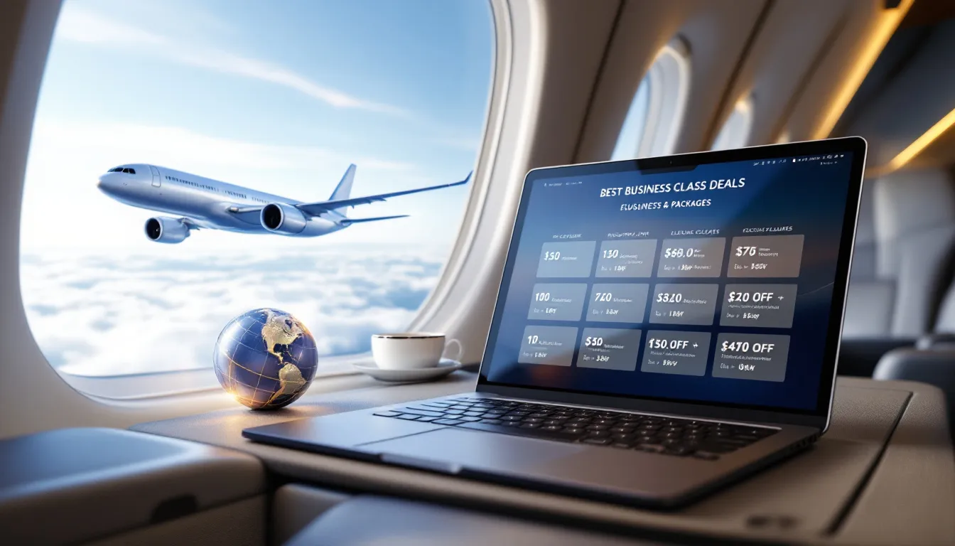 Eine Übersicht über die besten Business Class Deals, einschließlich Business Class Flüge und Angebote.