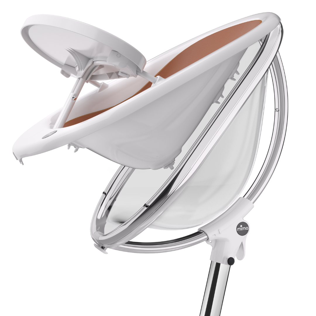 Convertible high chair shell removes from kids chair base. An All in one seating solution.