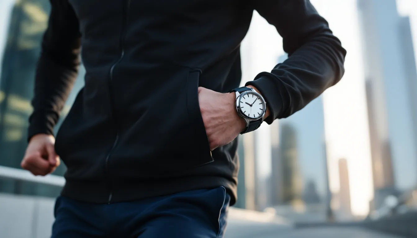 An active lifestyle with an Omega watch fitted with a rubber strap.