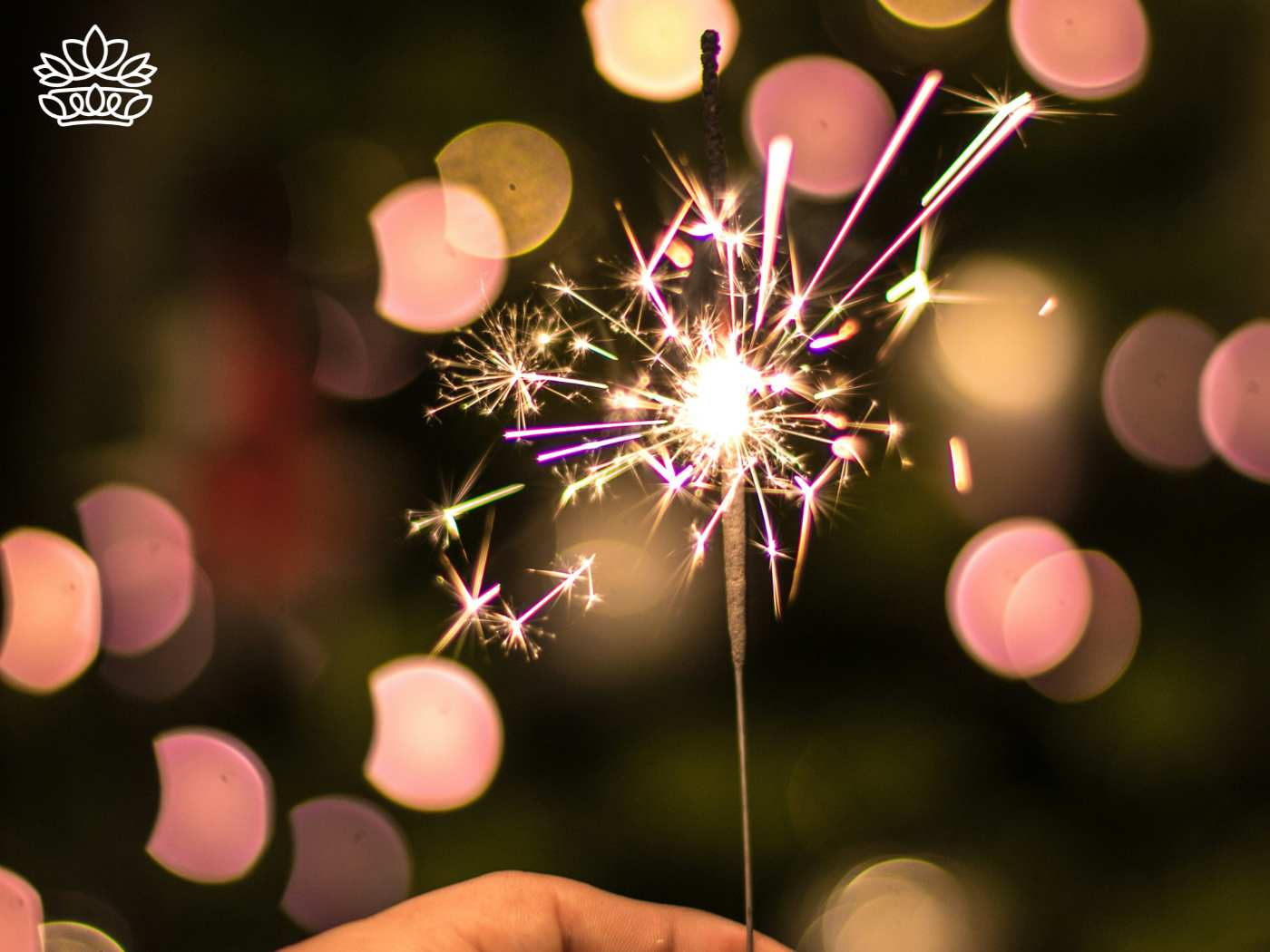 A hand holding a sparkling sparkler, symbolizing celebration and joy, perfect for illuminating a special day with Christmas gifts in Cape Town, reflecting the vibrant essence of life during the festive season, available at Fabulous Flowers and Gifts.