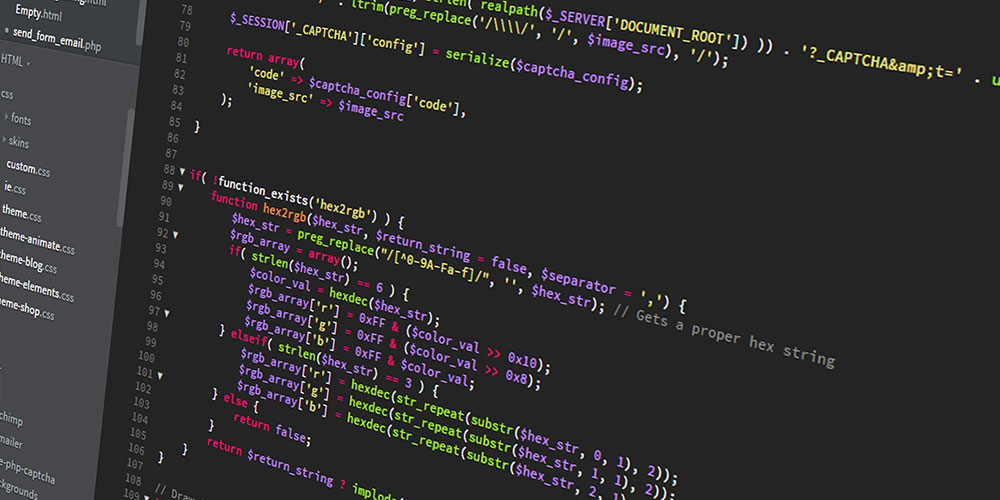 A web developer using a code editor to develop a website