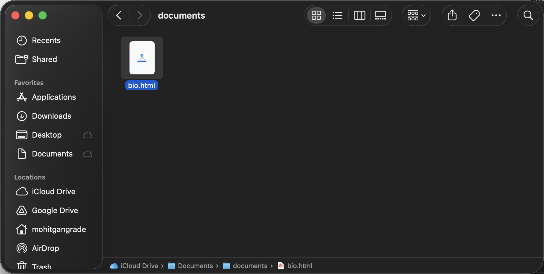 Double click the HTML file to open it in the browser