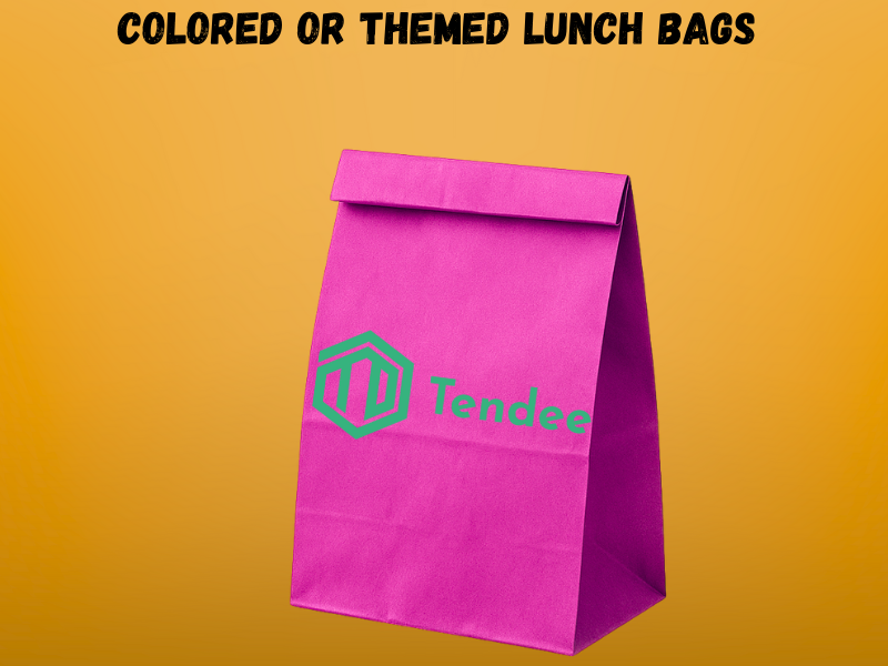an illustration of a colored or themed paper bags 